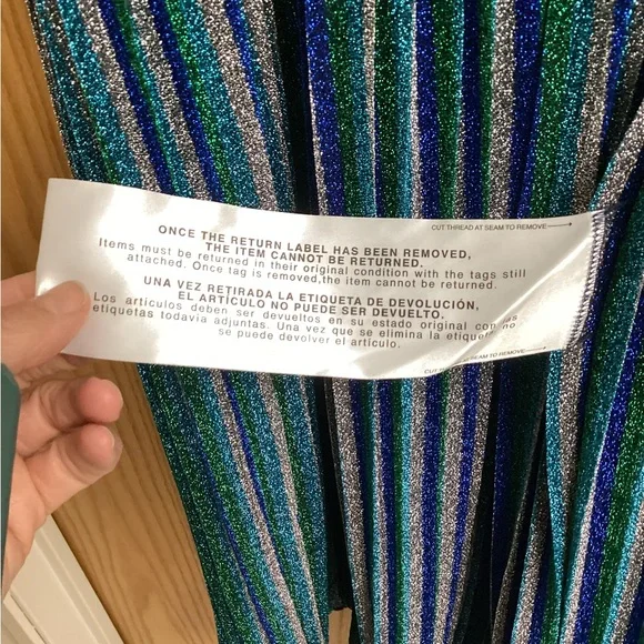 Dress the population Rosalie Metallic Stripe Strapless Cocktail Dress - Picture 15 of 16